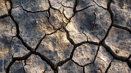 Close-up of cracked dry earth.