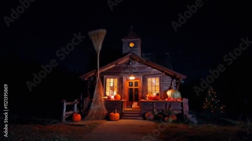 House with halloween decoration is very cool