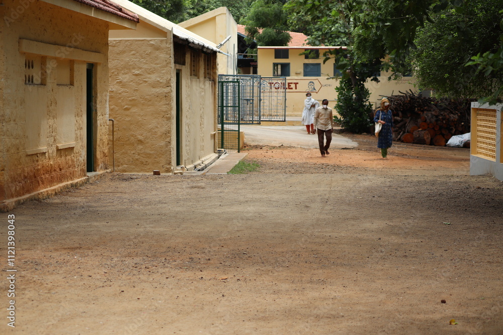 Naklejka premium street in the old town