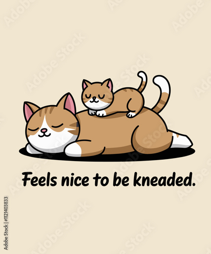 Feels nice to be kneaded ,funny illustration