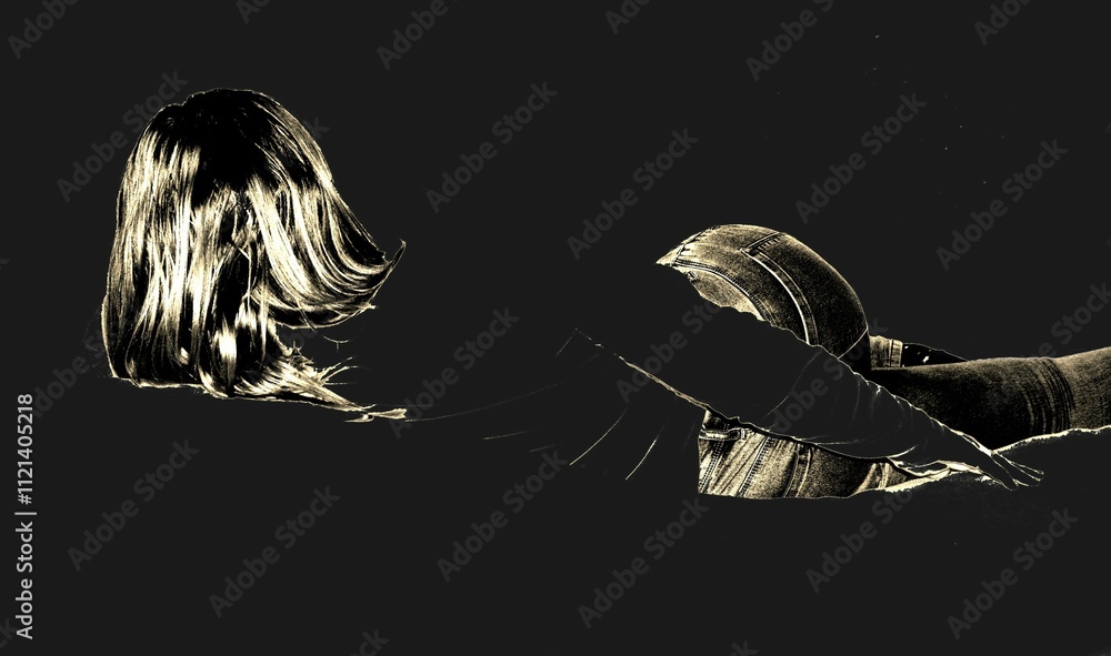 black and white illustration of a person black and white illustration of a person