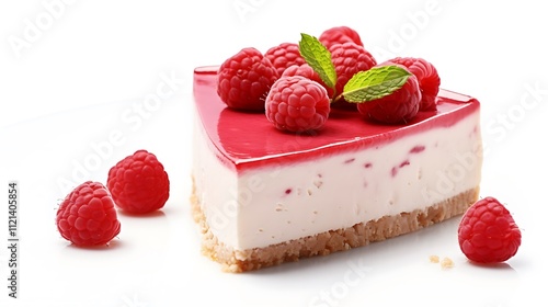 raspberry cheesecake on a plate