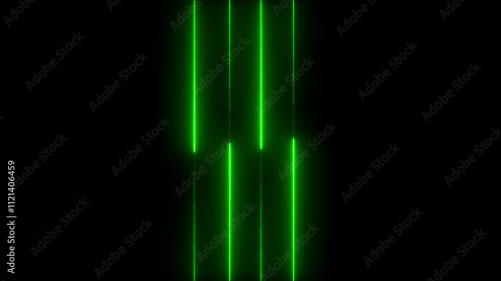 Abstract glowing neon lights blinking lines moving animation. colorful neon line moving on black background.4k video.