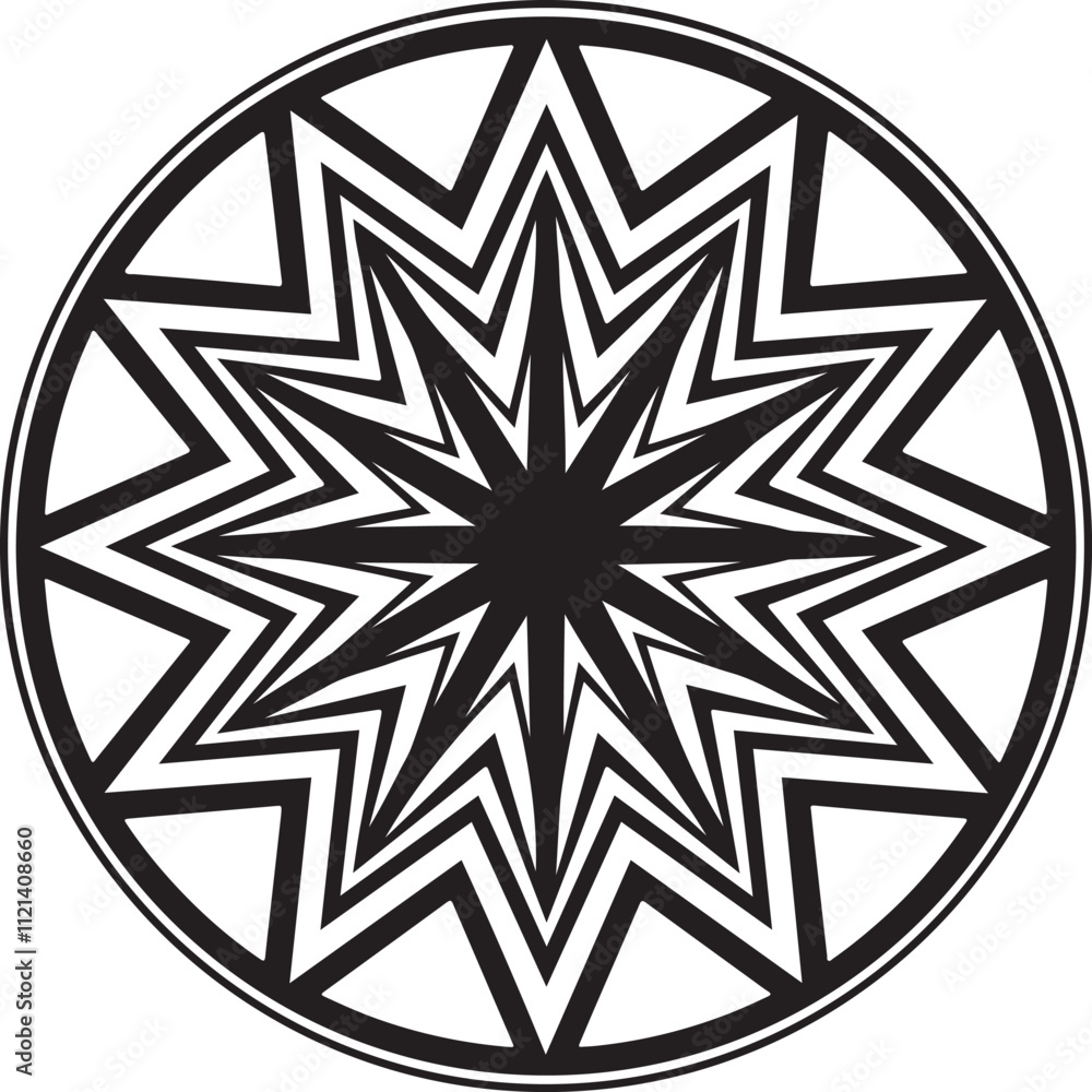Geometric Mandala Line Art Design Geometric Mandala Line Art Design