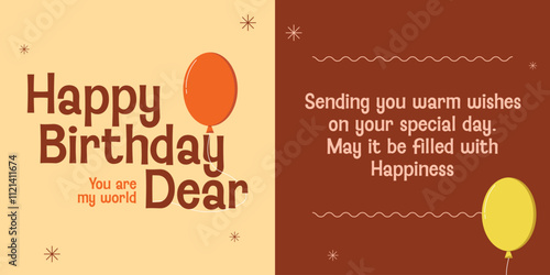 Happy Birthday Wish Gift Card Square sized for your mother, father, son, daughter, sister, brother, love, wife, husband, boyfrind, girlfriend, fiance, fiancee ready to print or send digitally cmyk