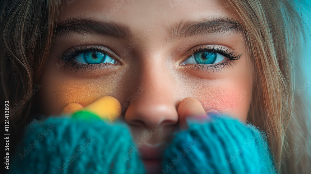 Little girl playing with colors. Abstract . Little girl playing with colors. Abstract .