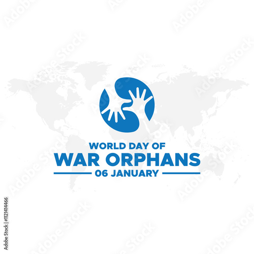 World war orphans day theme. Vector illustration. Suitable for Poster, Banners, campaign and greeting card.Vector illustration of World War Orphans Day