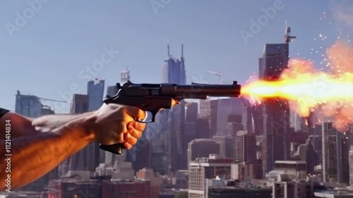 very cool and fierce futuristic weapon