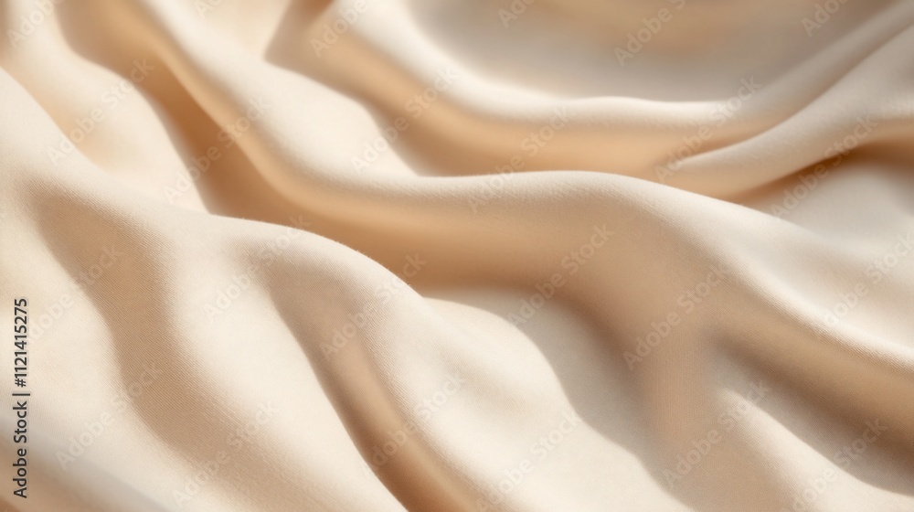 Obraz premium Smooth, flowing fabric in soft beige tones.