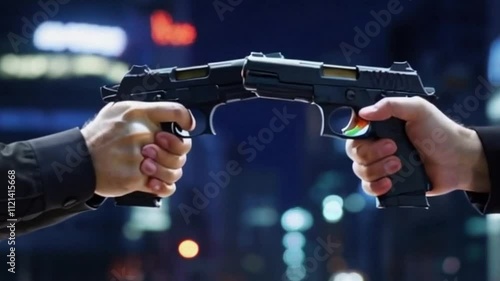 very cool and fierce futuristic weapon