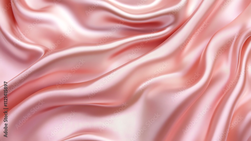 Obraz premium Smooth, soft, pink satin fabric.
