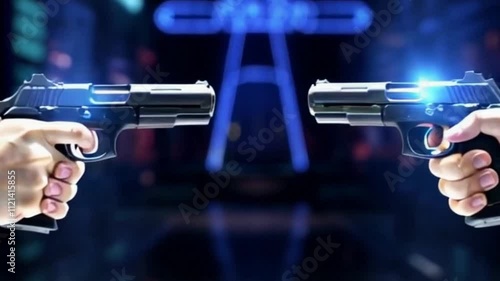 very cool and fierce futuristic weapon