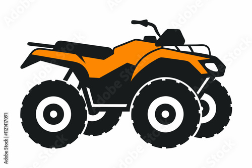 ATV Line Art - Printable All-Terrain Vehicle Vector Illustration