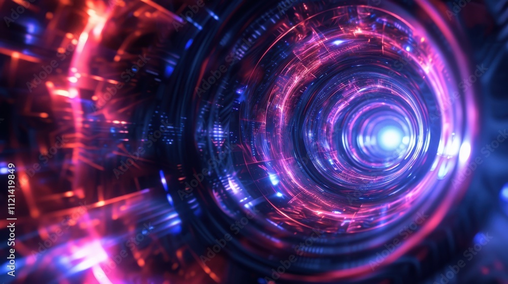 Abstract Futuristic Tunnel Of Light And Energy Abstract Futuristic Tunnel Of Light And Energy