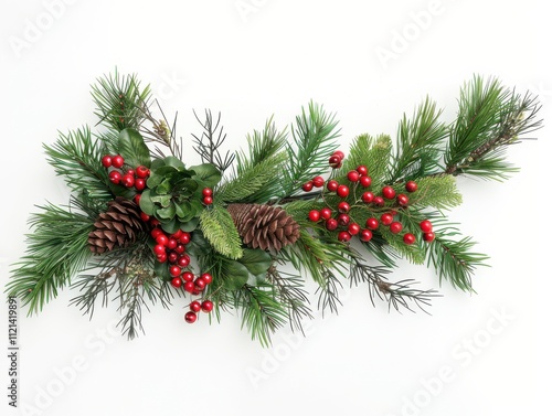 Festive Pine and Holly Borders - Elegant Christmas Greenery Designs