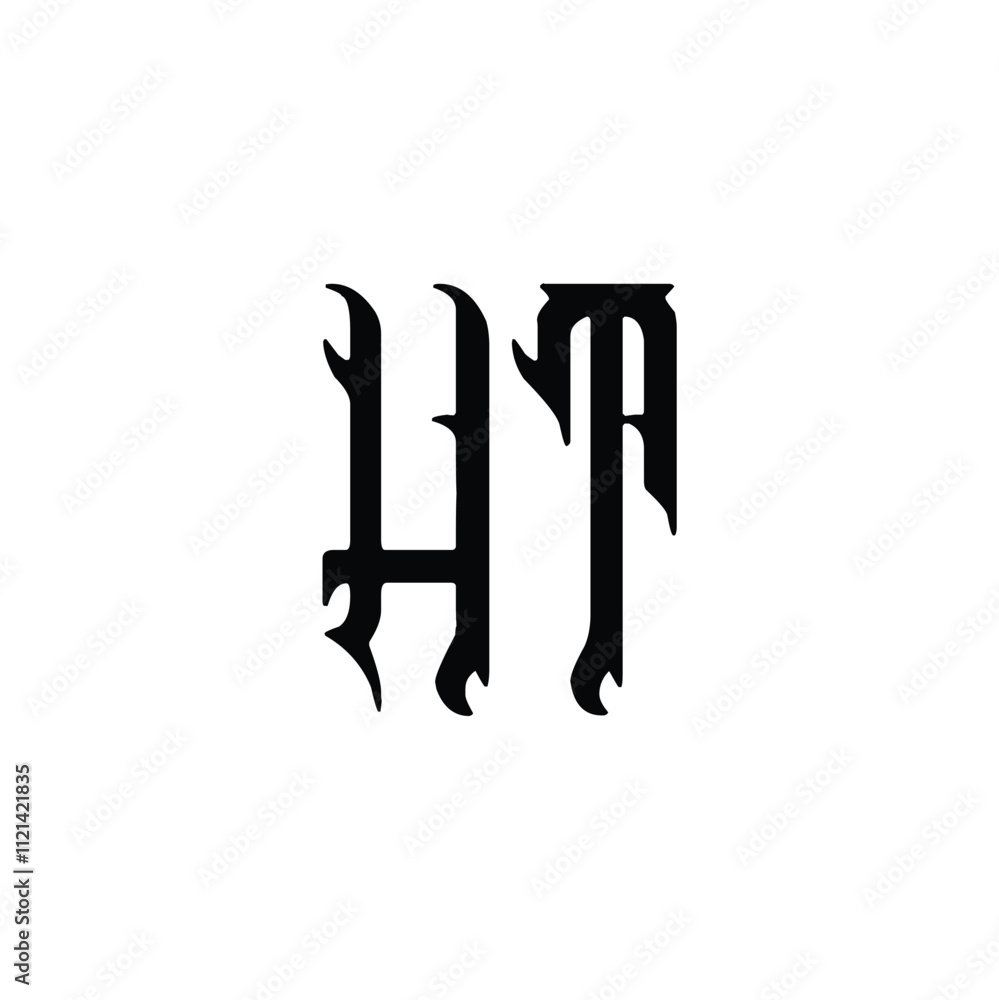HT monogram logo design letter text name symbol monochrome logotype alphabet character simple logo HT monogram logo design letter text name symbol monochrome logotype alphabet character simple logo