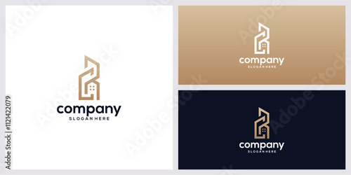 letter cr and building logo
