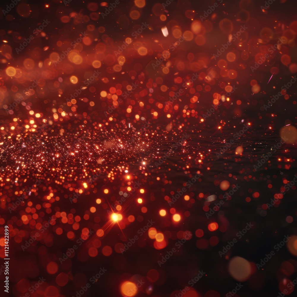 Fototapeta premium Elegant Red Textures and Abstract Sparkles - Festive Design Collection