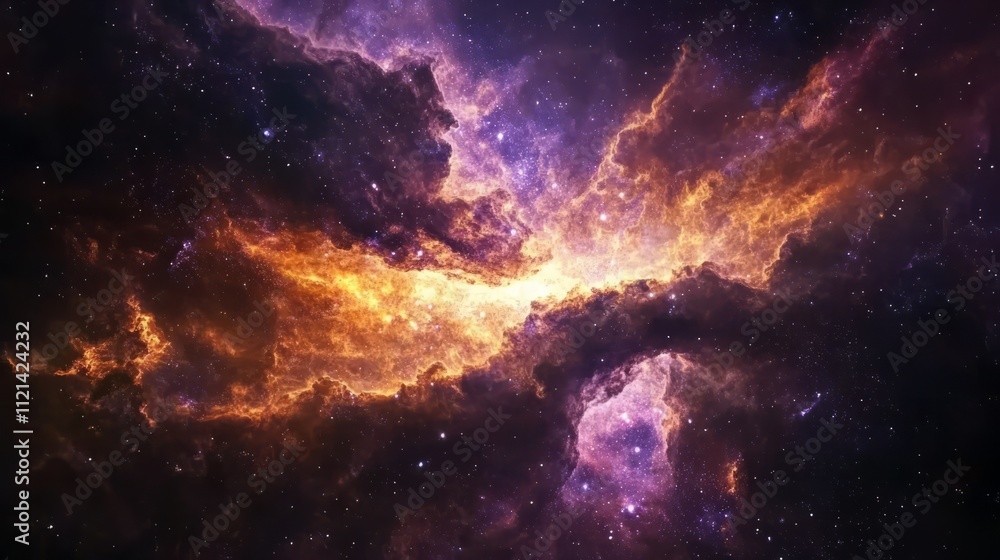 Fototapeta premium abstract space background, universe with stars