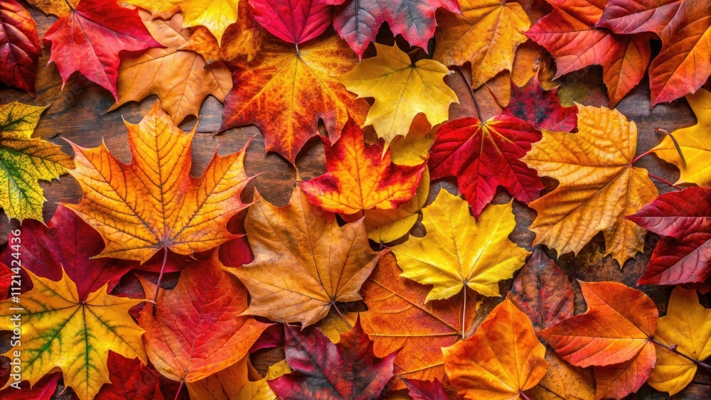 Aerial View of Vibrant Autumn Leaves Falling Against a Transparent Background, Perfect for Seasonal Design and Nature Themes Aerial View of Vibrant Autumn Leaves Falling Against a Transparent Background, Perfect for Seasonal Design and Nature Themes