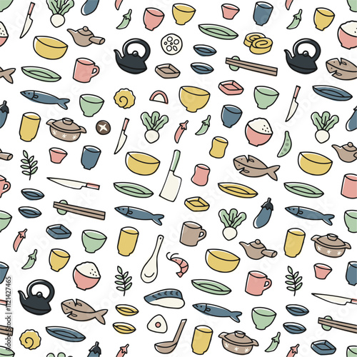 手描きの和食器のパターン
