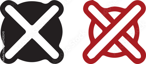3d render of a red symbol made of many spheres