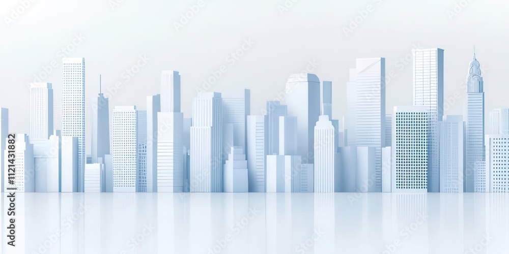 Minimalist cityscape skyline, modern architecture. Minimalist cityscape skyline, modern architecture.