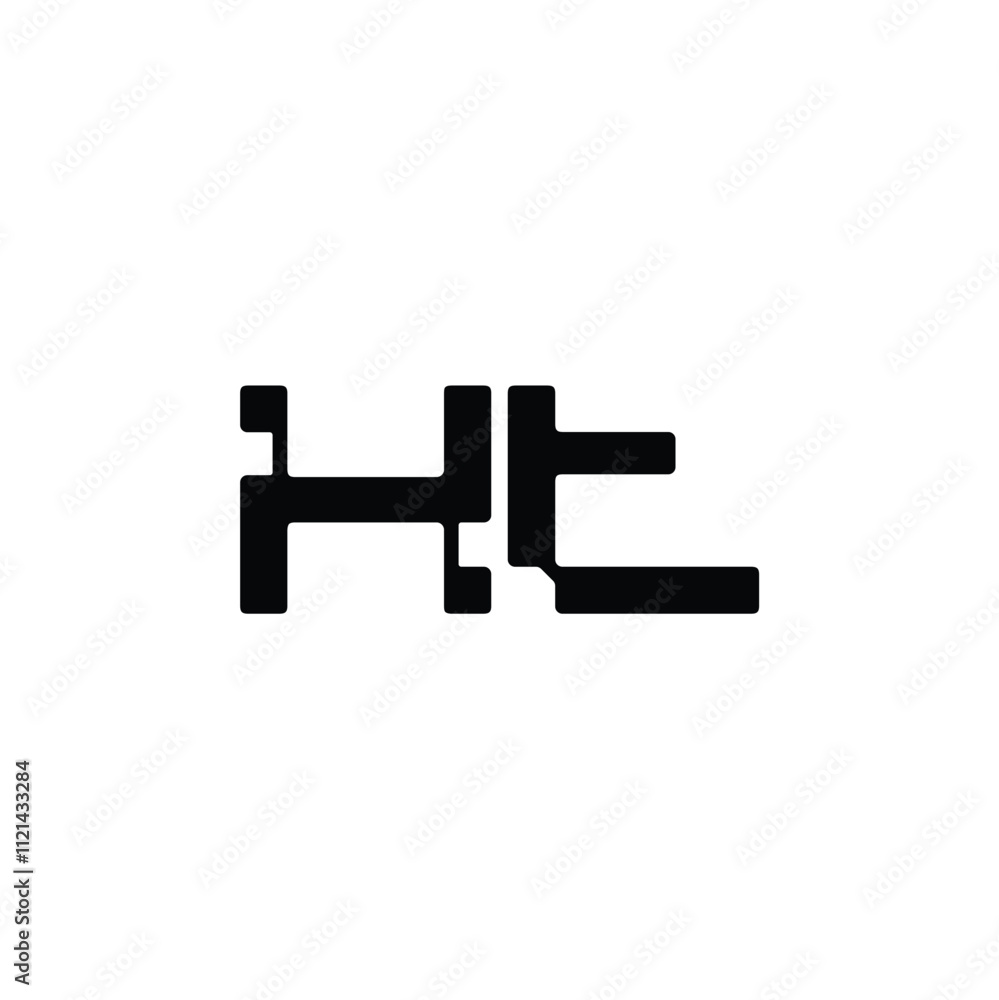 HT monogram logo design letter text name symbol monochrome logotype alphabet character simple logo HT monogram logo design letter text name symbol monochrome logotype alphabet character simple logo