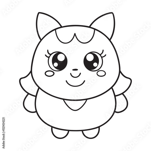 Cute Kawaii Fairy Line Art Perfect for Coloring Pages and Creative Projects