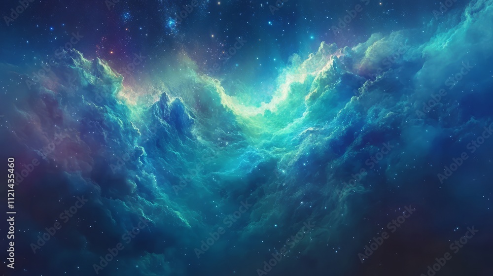 Fototapeta premium Nebula spiraling toward a supernova, bright and colorful cosmic scene