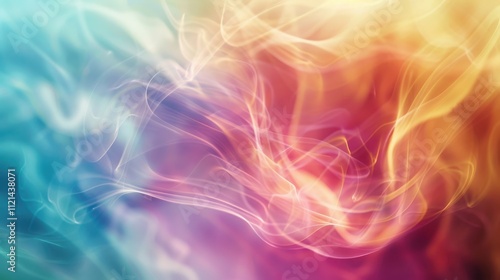 Abstract Colorful Smoke Swirls Flowing Dynamically