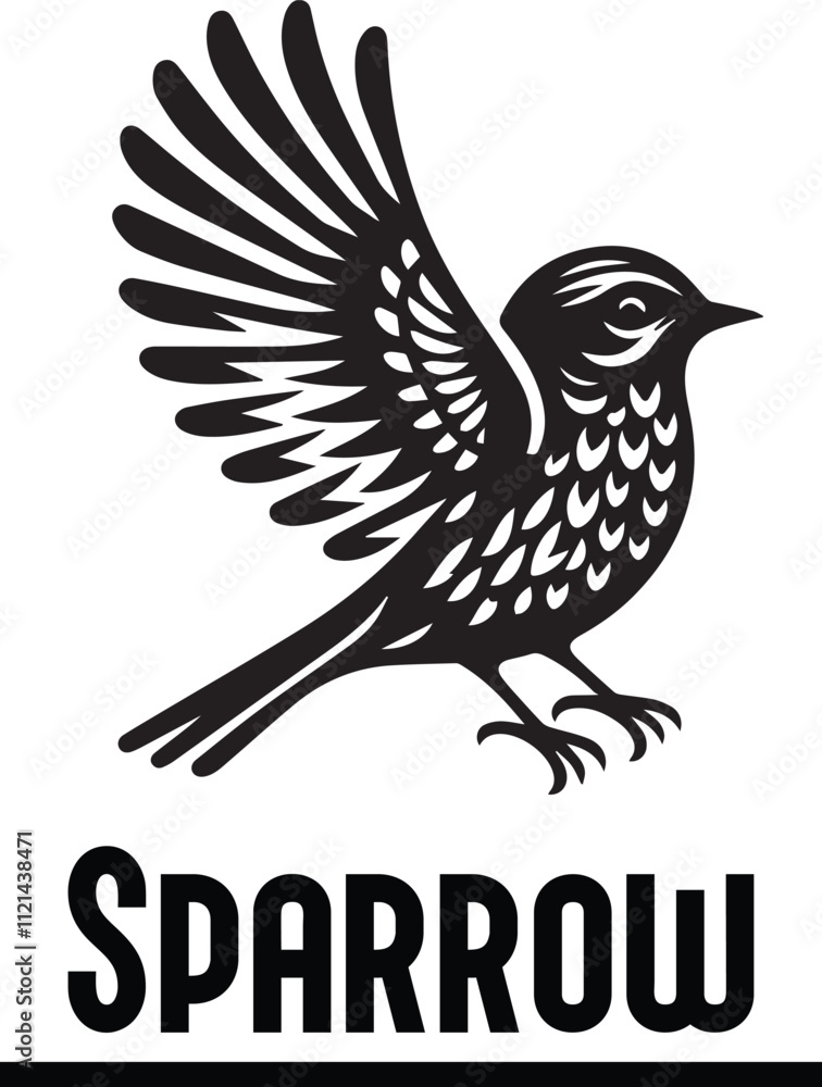 Fototapeta premium Sparrow Vector Logo 