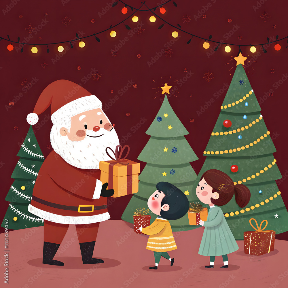 Fototapeta premium santa claus with gifts