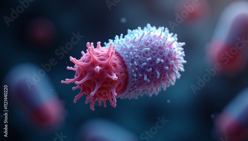 The polysaccharide capsule surrounding streptococci enables the prokaryotic organism to attach to respiratory cells photo