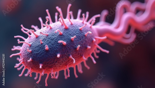 The polysaccharide capsule surrounding streptococci enables the prokaryotic organism to attach to respiratory cells photo