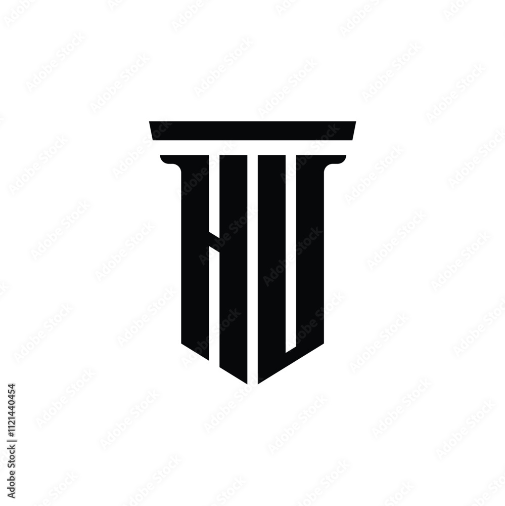 HU monogram logo design letter text name symbol monochrome logotype alphabet character simple logo HU monogram logo design letter text name symbol monochrome logotype alphabet character simple logo