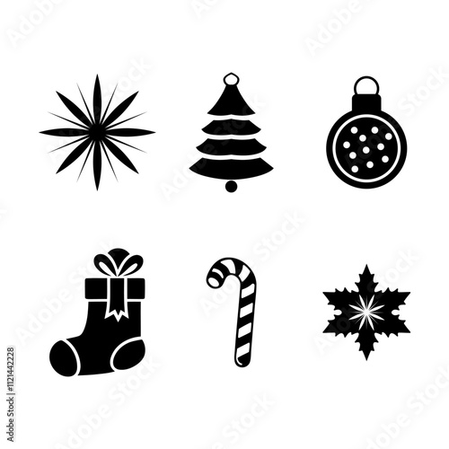 Festive Symbols of Christmas, Vector illustration design