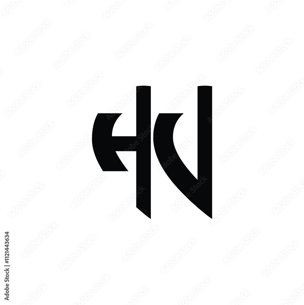 HU monogram logo design letter text name symbol monochrome logotype alphabet character simple logo HU monogram logo design letter text name symbol monochrome logotype alphabet character simple logo