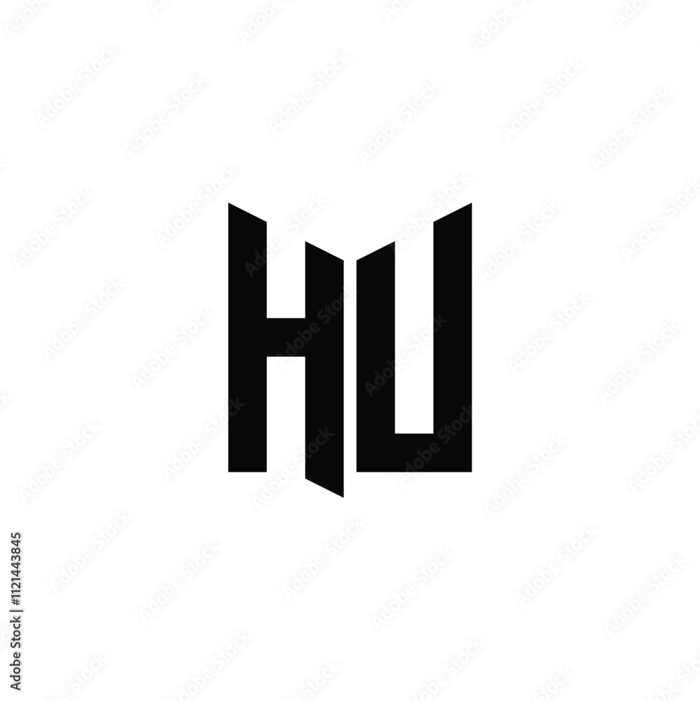HU monogram logo design letter text name symbol monochrome logotype alphabet character simple logo HU monogram logo design letter text name symbol monochrome logotype alphabet character simple logo
