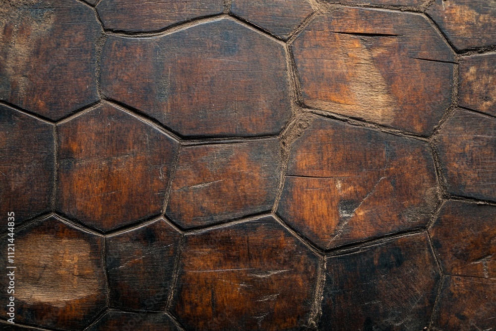 Worn Tortoise Shell Texture with Detailed Hexagonal Patterns Worn Tortoise Shell Texture with Detailed Hexagonal Patterns
