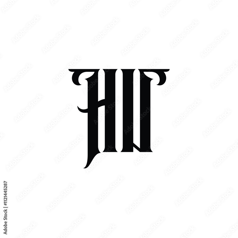 HU monogram logo design letter text name symbol monochrome logotype alphabet character simple logo HU monogram logo design letter text name symbol monochrome logotype alphabet character simple logo