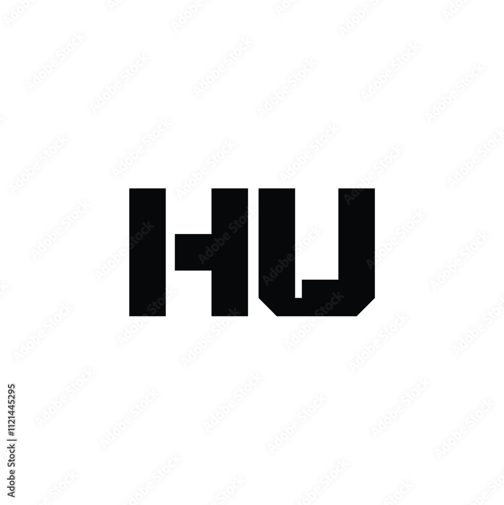 HU monogram logo design letter text name symbol monochrome logotype alphabet character simple logo HU monogram logo design letter text name symbol monochrome logotype alphabet character simple logo