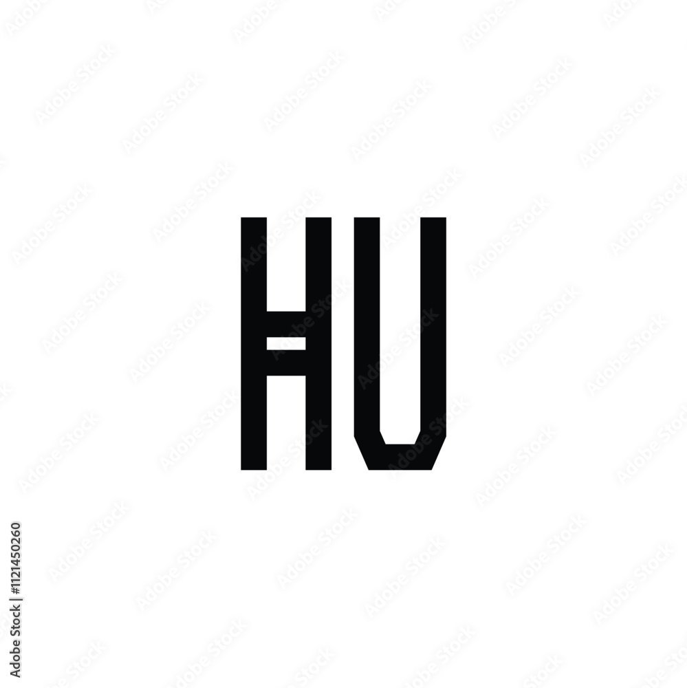 HU monogram logo design letter text name symbol monochrome logotype alphabet character simple logo HU monogram logo design letter text name symbol monochrome logotype alphabet character simple logo