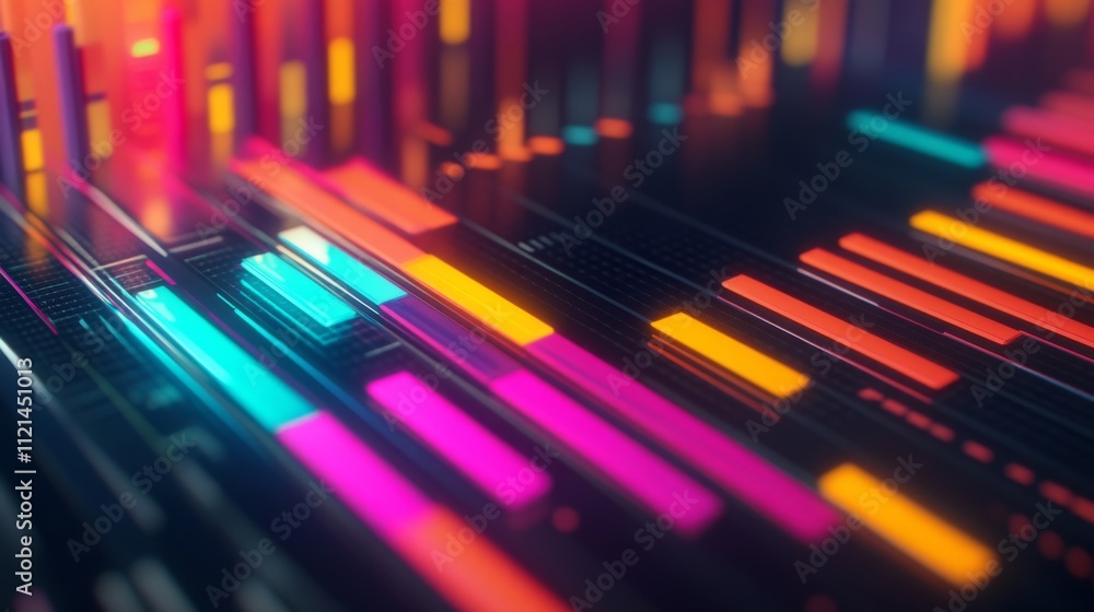 Abstract Digital Visualization of Colorful Data Flow and Patterns Abstract Digital Visualization of Colorful Data Flow and Patterns