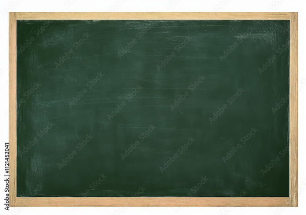 Green Chalkboard with Wooden Frame Isolated on White Background Green Chalkboard with Wooden Frame Isolated on White Background