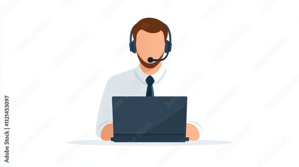 Support agent assisting customers through live chat in a modern office setting Support agent assisting customers through live chat in a modern office setting