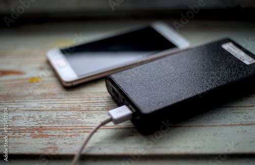 Mobile battery charging on the table