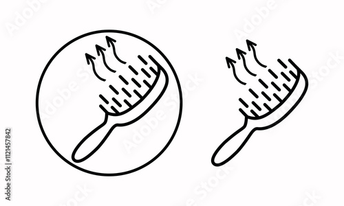 The icon of the massage comb.