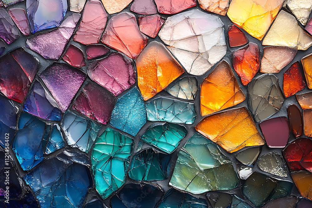 A vibrant close-up view of shattered glass pieces in various colors, creating a dynamic and abstract pattern with sharp details.
A vibrant close-up view of shattered glass pieces in various colors, creating a dynamic and abstract pattern with sharp details.