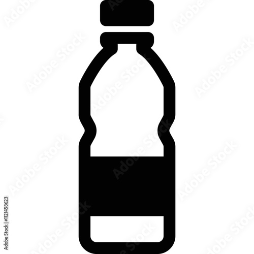 Simple vector icon bottle for water